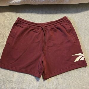 Men’s Reebok Active Wear Sweat Shorts Aggie Maroon Size Large